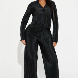 Fashion Nova Elegant Black Wide Leg Jumpsuit